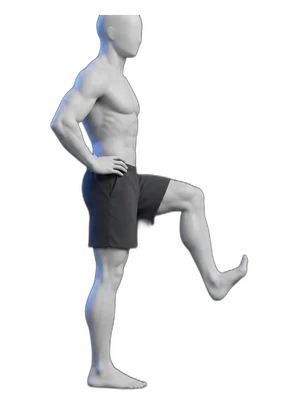 Ankle circles, end position
