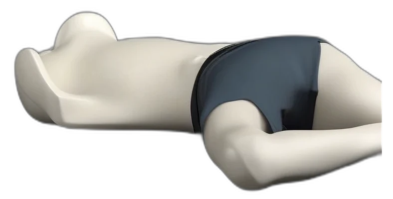 Chin tucks lying down, hold position