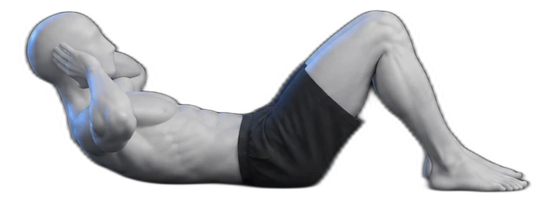 Curl-ups, end position