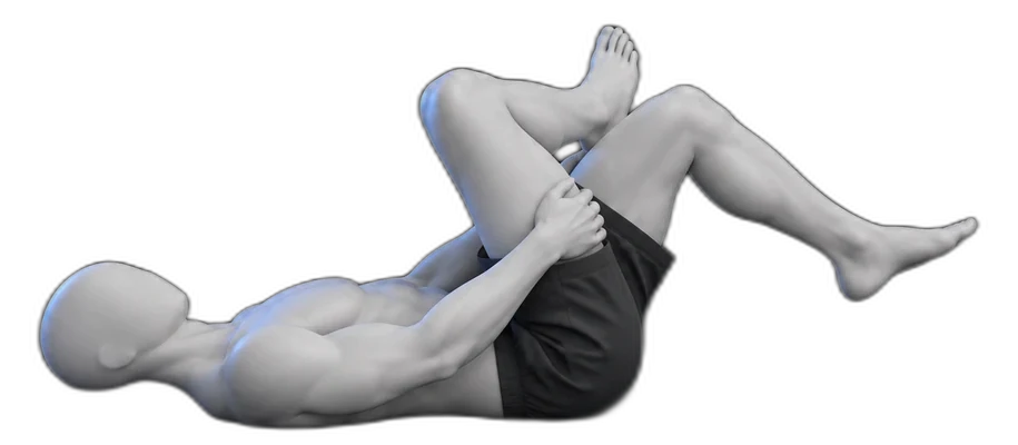 Figure-four stretch, hold position