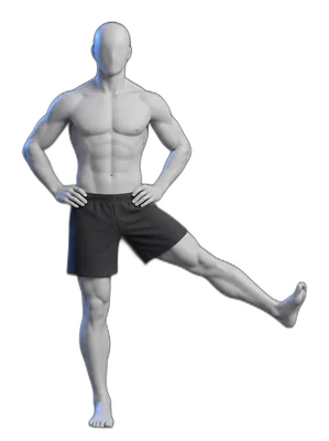 Side leg lifts, end position