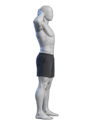 Hip hinge, start position