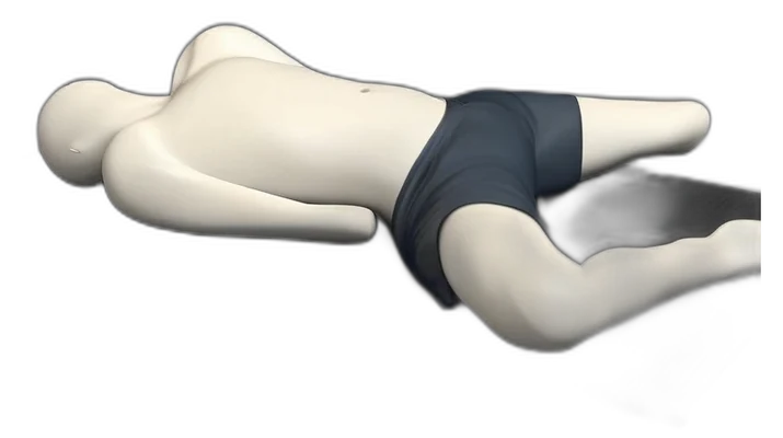 Leg slides out to the side, start position