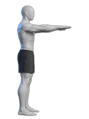 Mini squats, start position