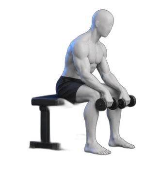 Reverse wrist curls with a can, start position