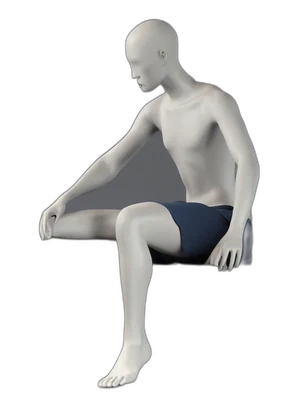 Seated forward reach, end position