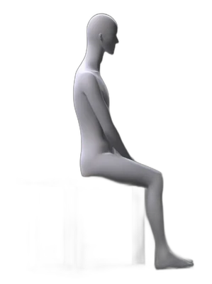 Seated forward reach, start position