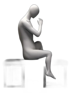 Seated knee to chest, hold position