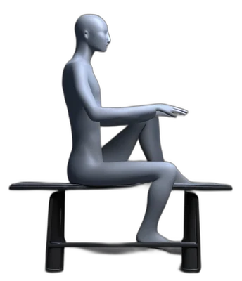 Seated marching, end position