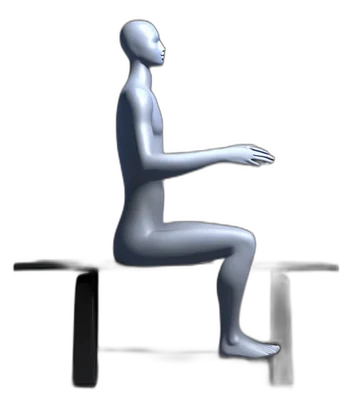 Seated marching, start position