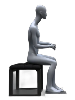 Seated toe raises, position