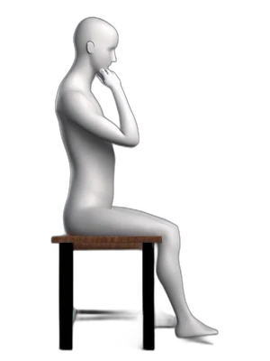 Seated trunk turns, start position