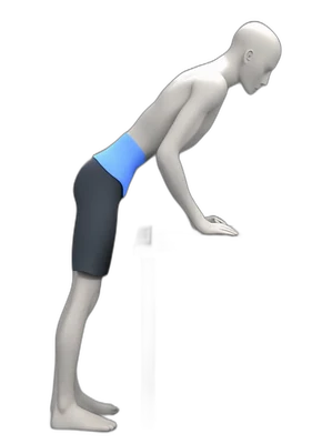 Shoulder pendulum, end position