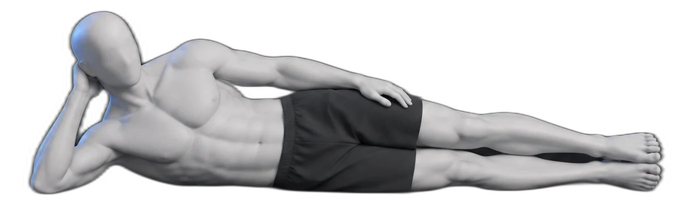 Side-lying leg lifts, start position