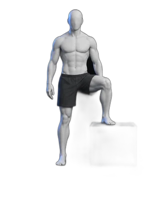 Side step-ups, start position