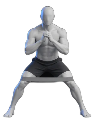 Side stepping, end position