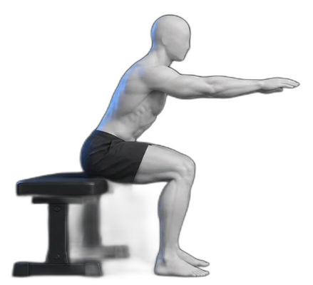 Sit to stand, end position