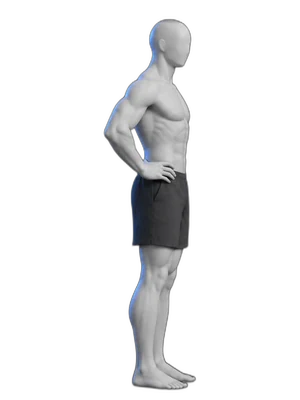 Standing knee bends, start position