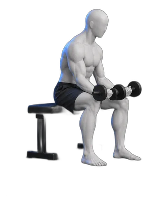 Wrist curls with a can, end position