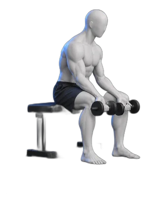 Wrist curls with a can, start position