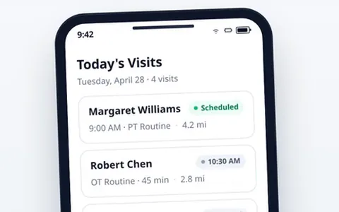 Today's visits on the Logicly phone app